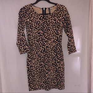 NWT H&M leopard print body con dress Size 6